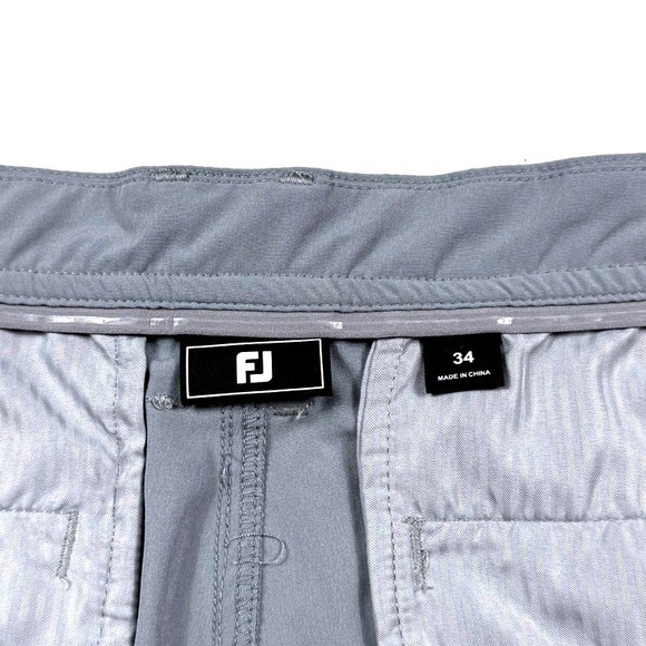 FootJoy Mens Performance Golf Shorts Grey Flat Front Stretch Activewear Size 34 - Picture 3 of 5